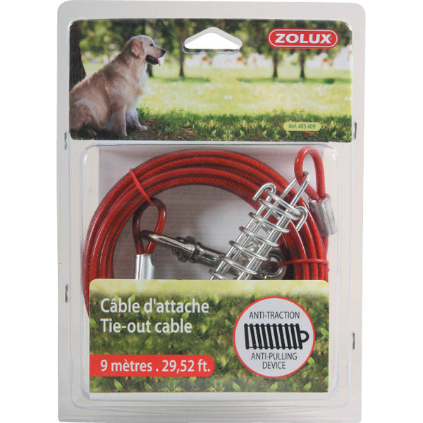 Cable D'Attache Avec Ressort 9 Mètres