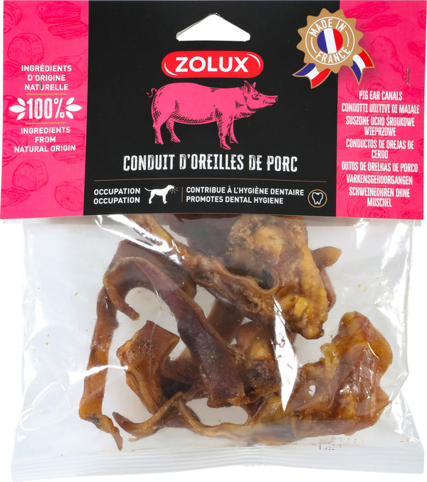Friandises petits conduits d'oreilles de Porc pour chien
