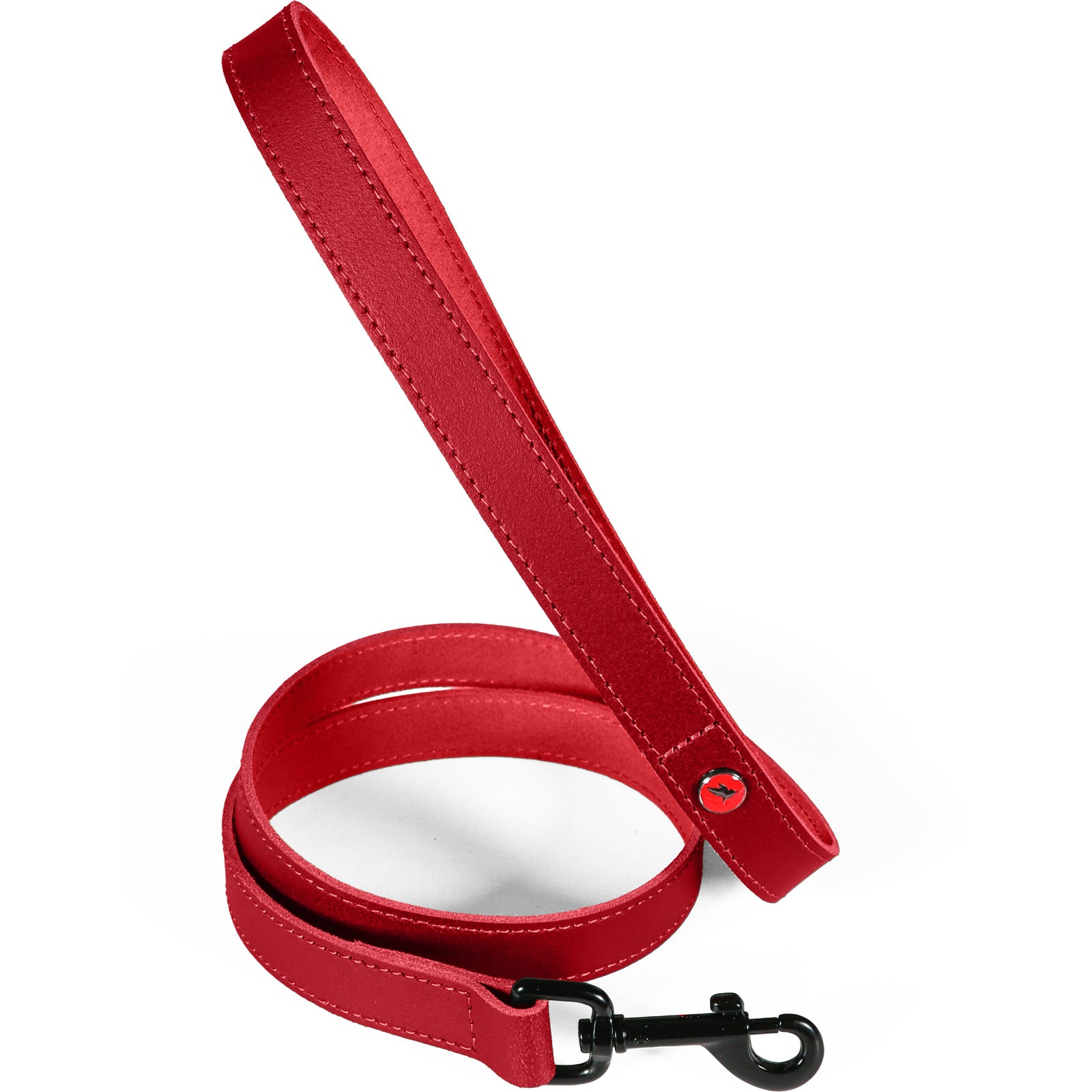 Laisse Cuir Classique Grenat