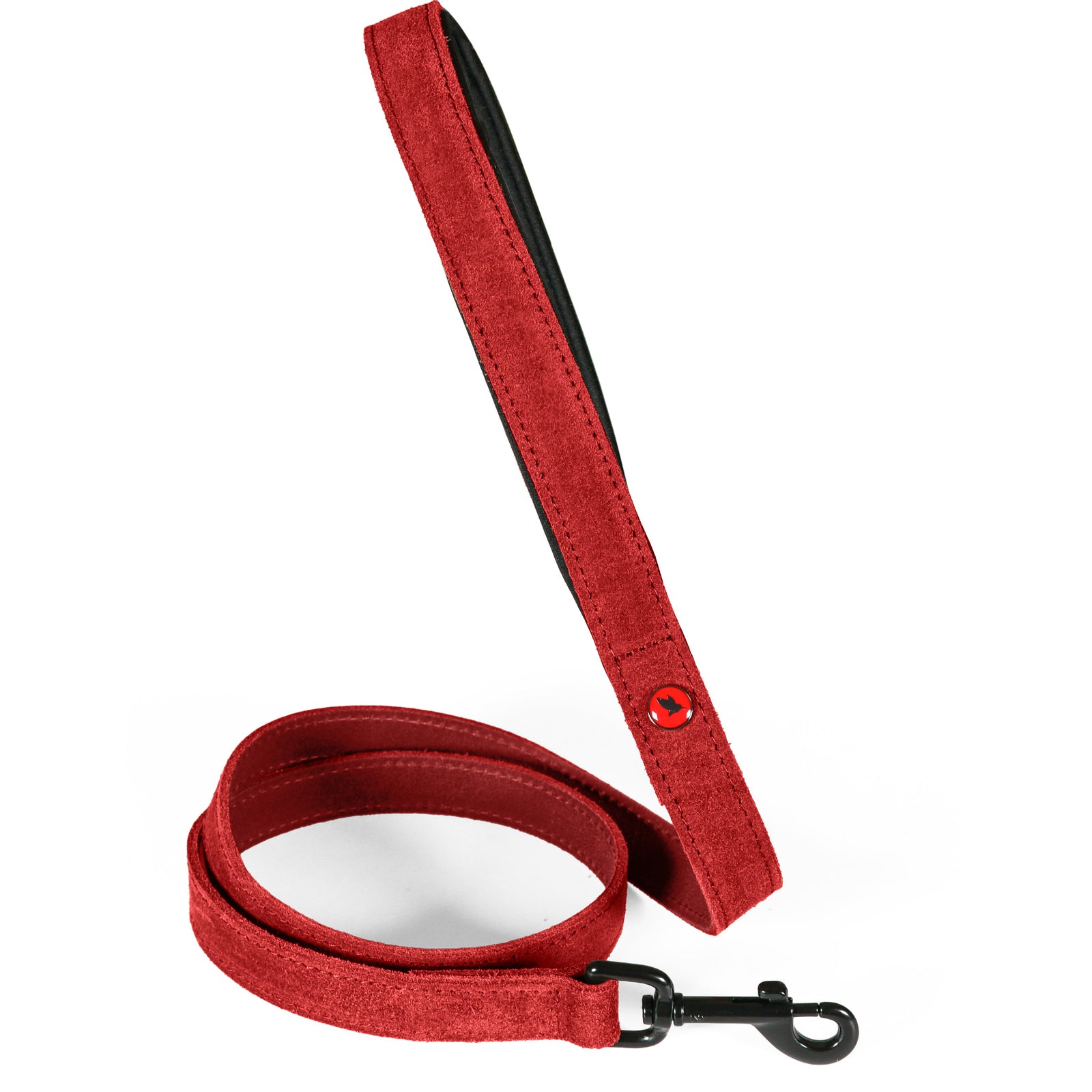 Laisse Cuir Confort Rouge