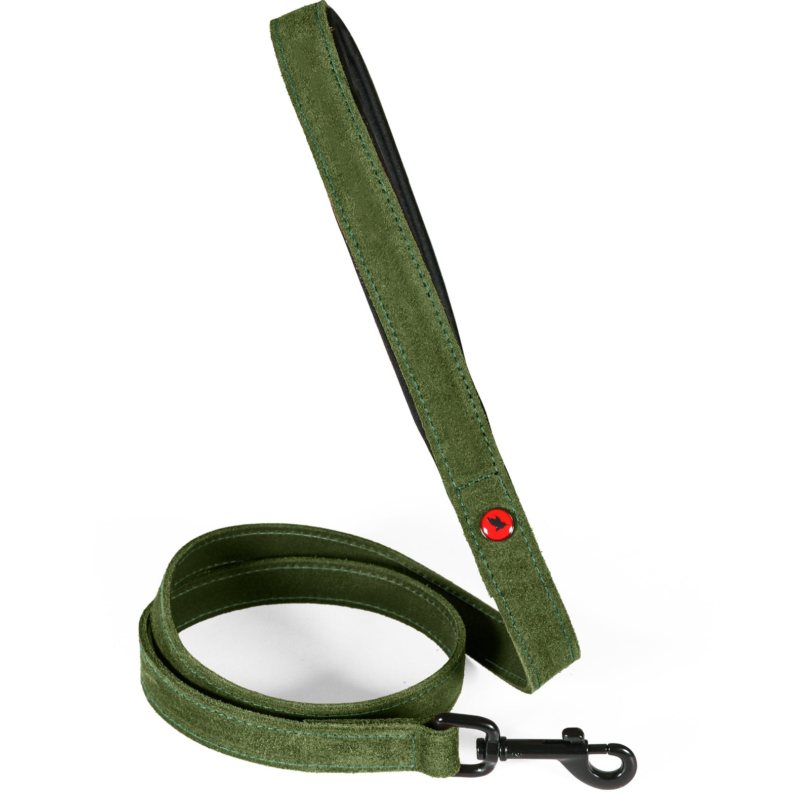 Laisse Cuir Confort Vert Zolux