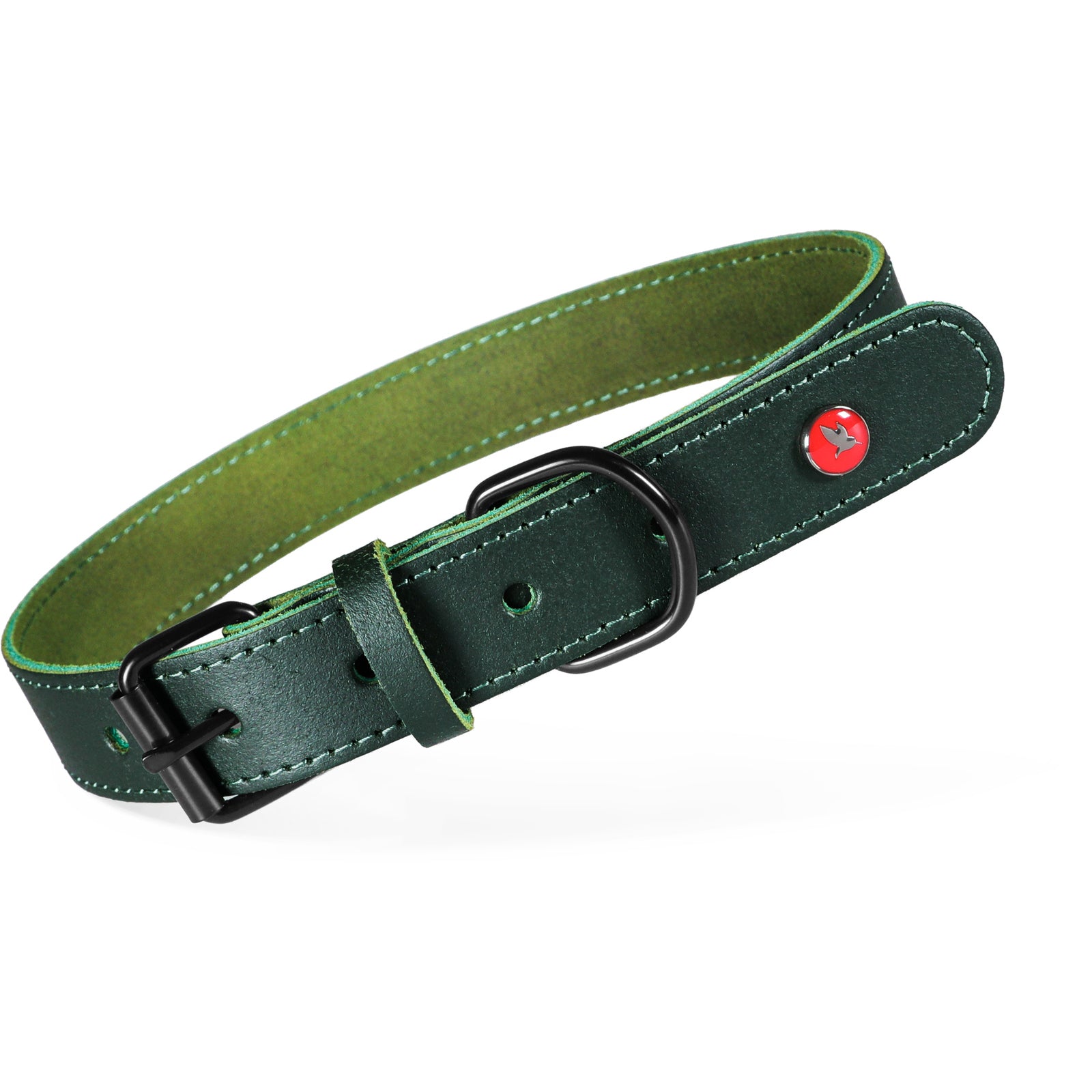 Collier Cuir Classique Vert pour Chien Zolux