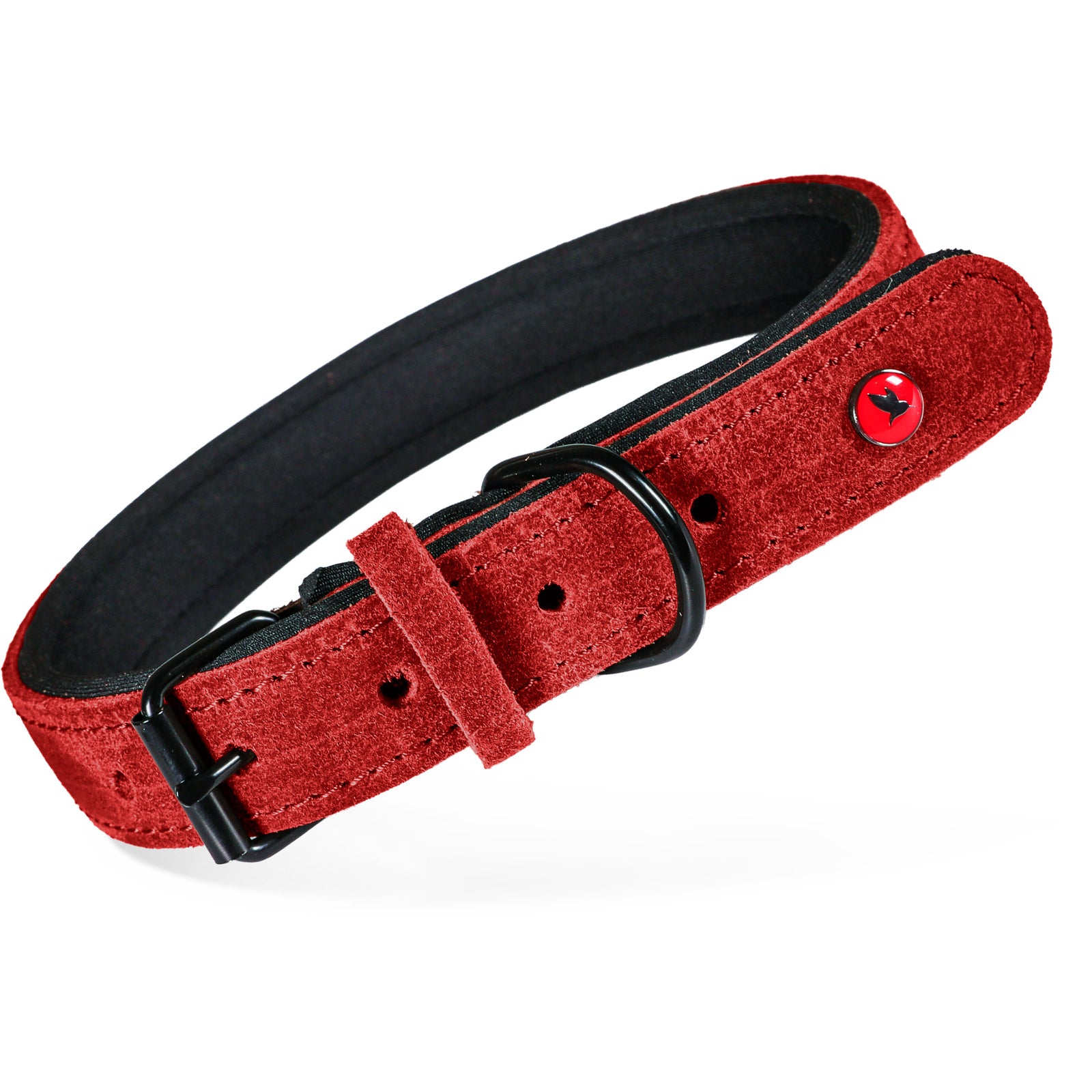 Collier Cuir Confort Rouge pour Chien Zolux