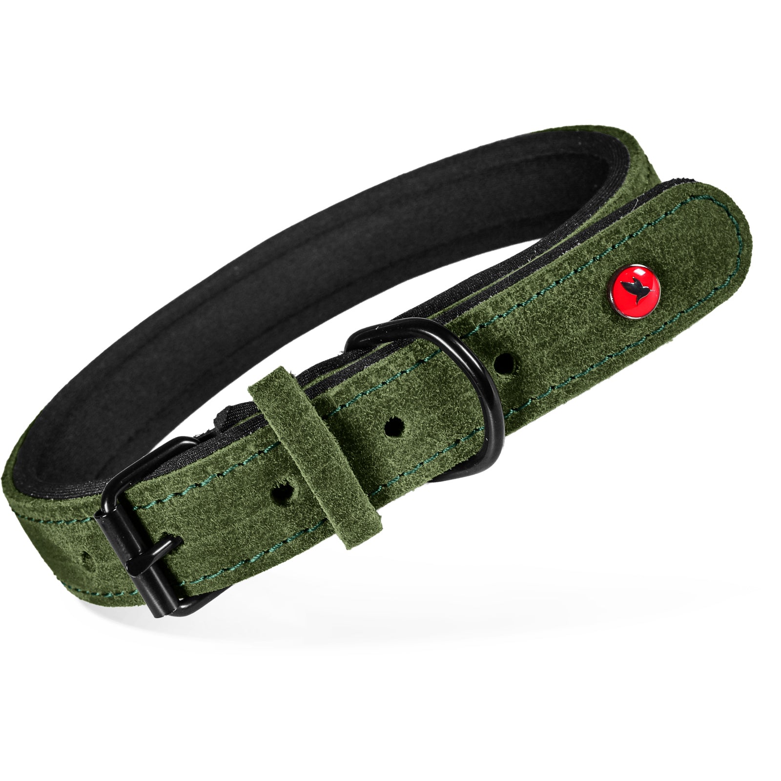 Collier Cuir Confort Vert Zolux