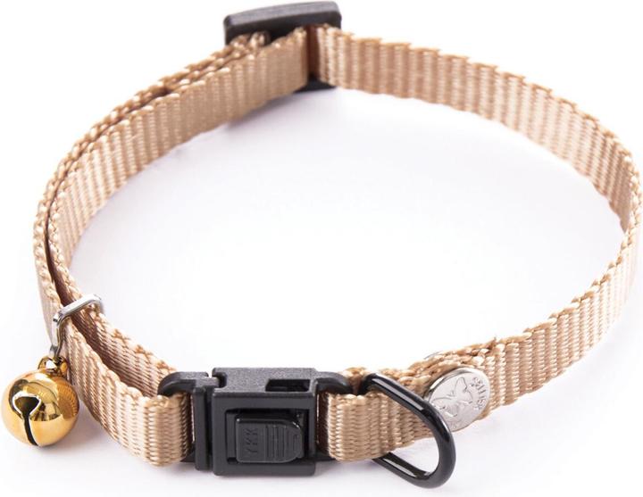 Collier pour chat en nylon beige