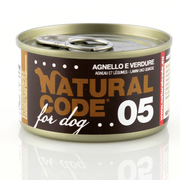 Boite Agneau et Légumes Natural Code 05 pour Chien