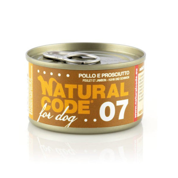 Boite Poulet et Jambon Natural Code 07 pour Chiens