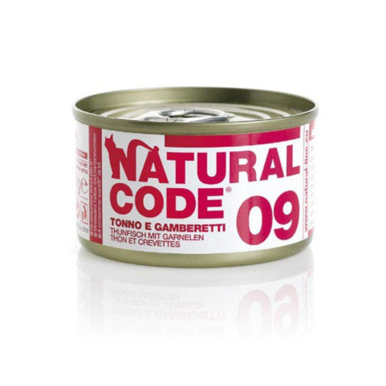 Boite Thon et Crevettes Natural Code 09 pour Chat