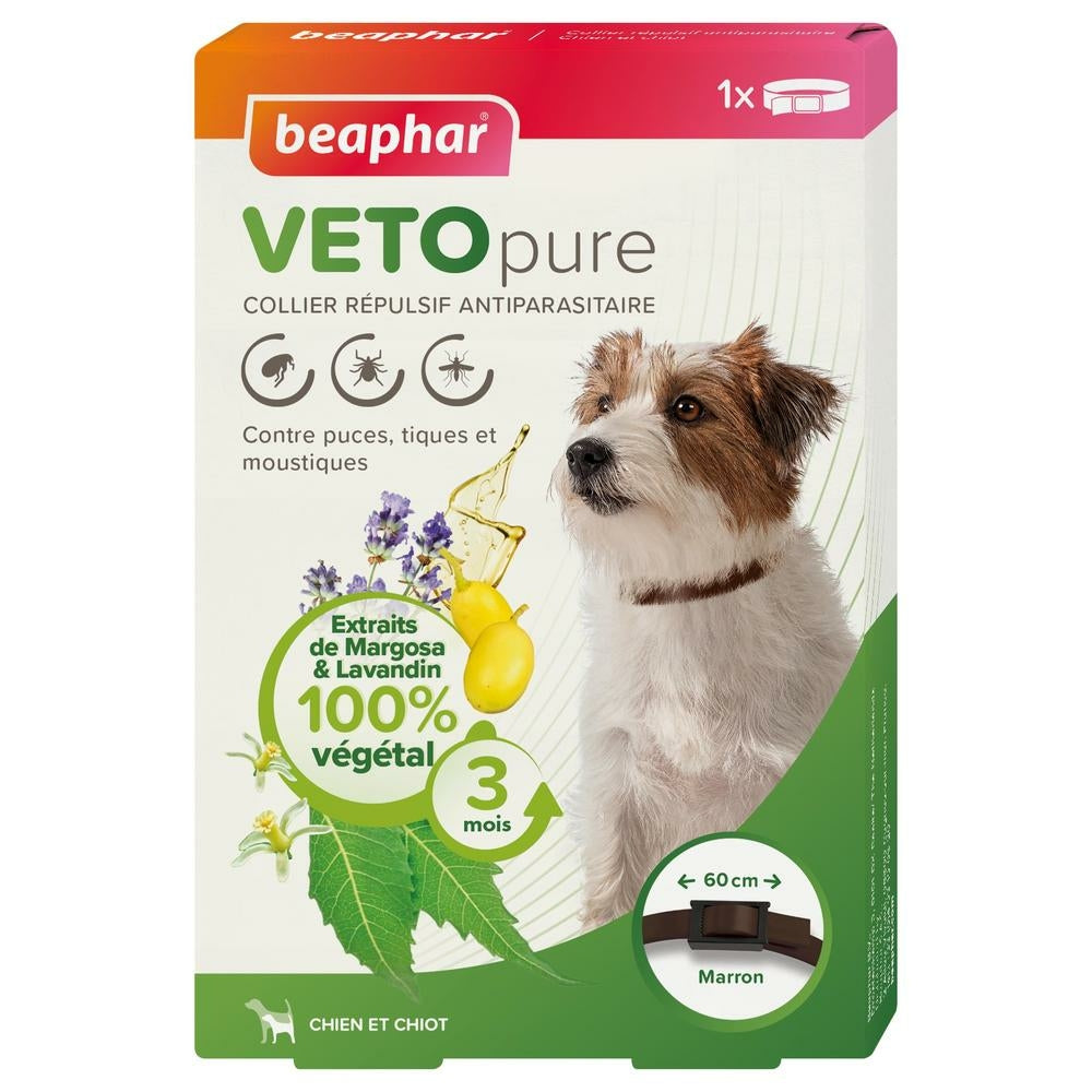 collier répulsif antiparasitaire pour chien