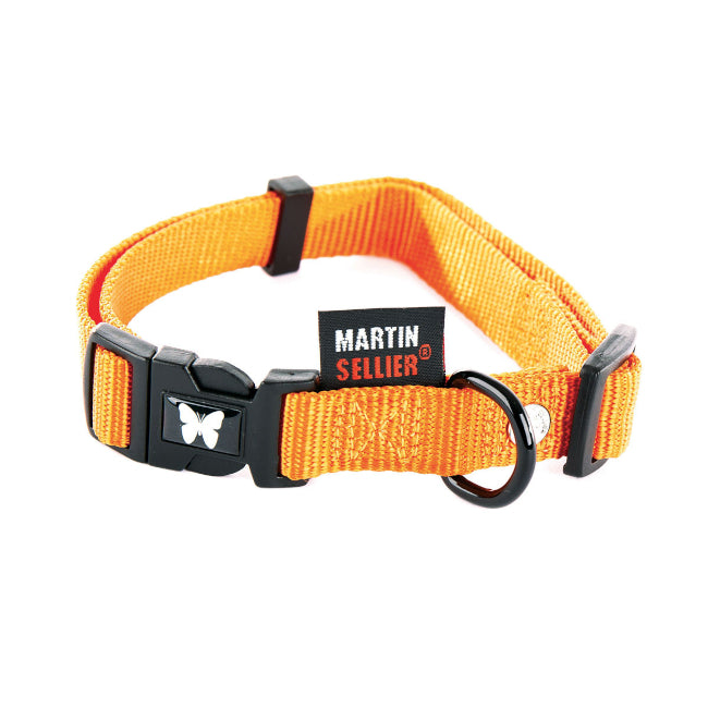 Collier Chien Nylon Reglable Orange
