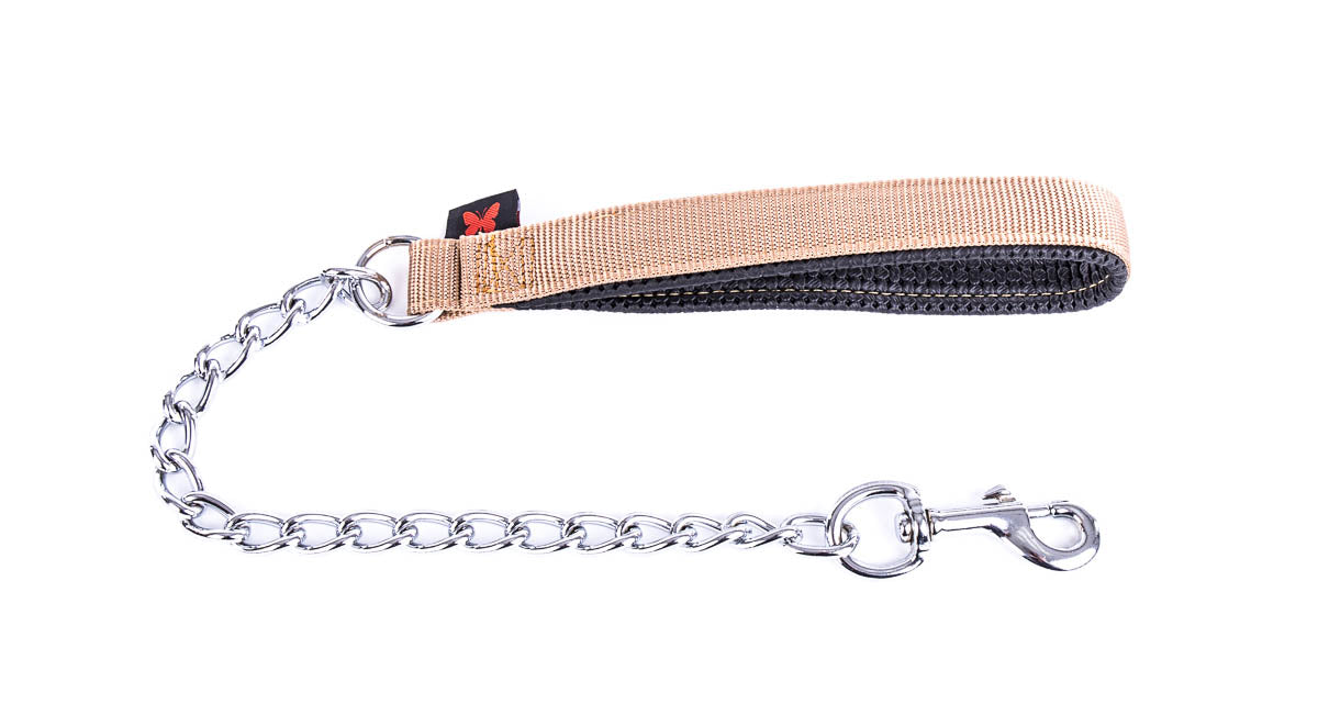 Laisse Chaine Forte et Courte Nylon 60cm