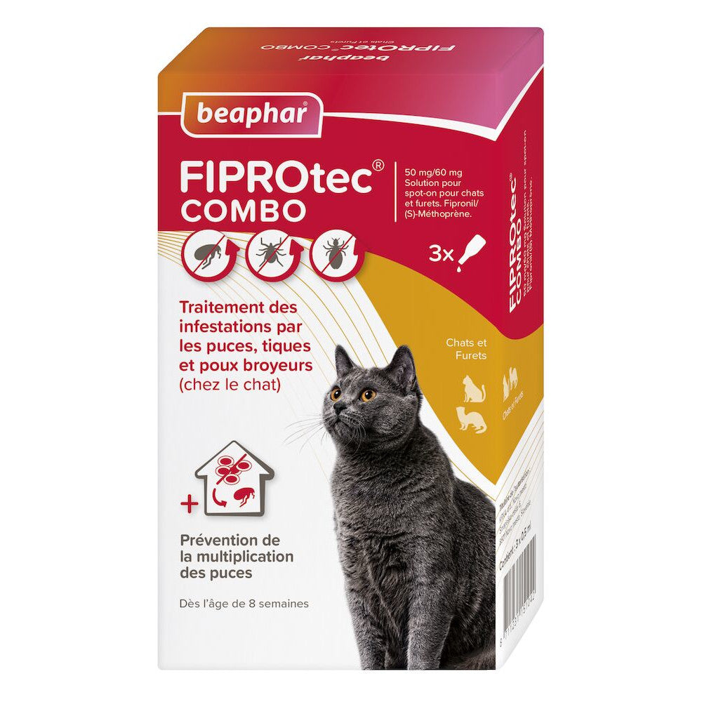 3 pipettes antiparsitaires Combo Beaphar
