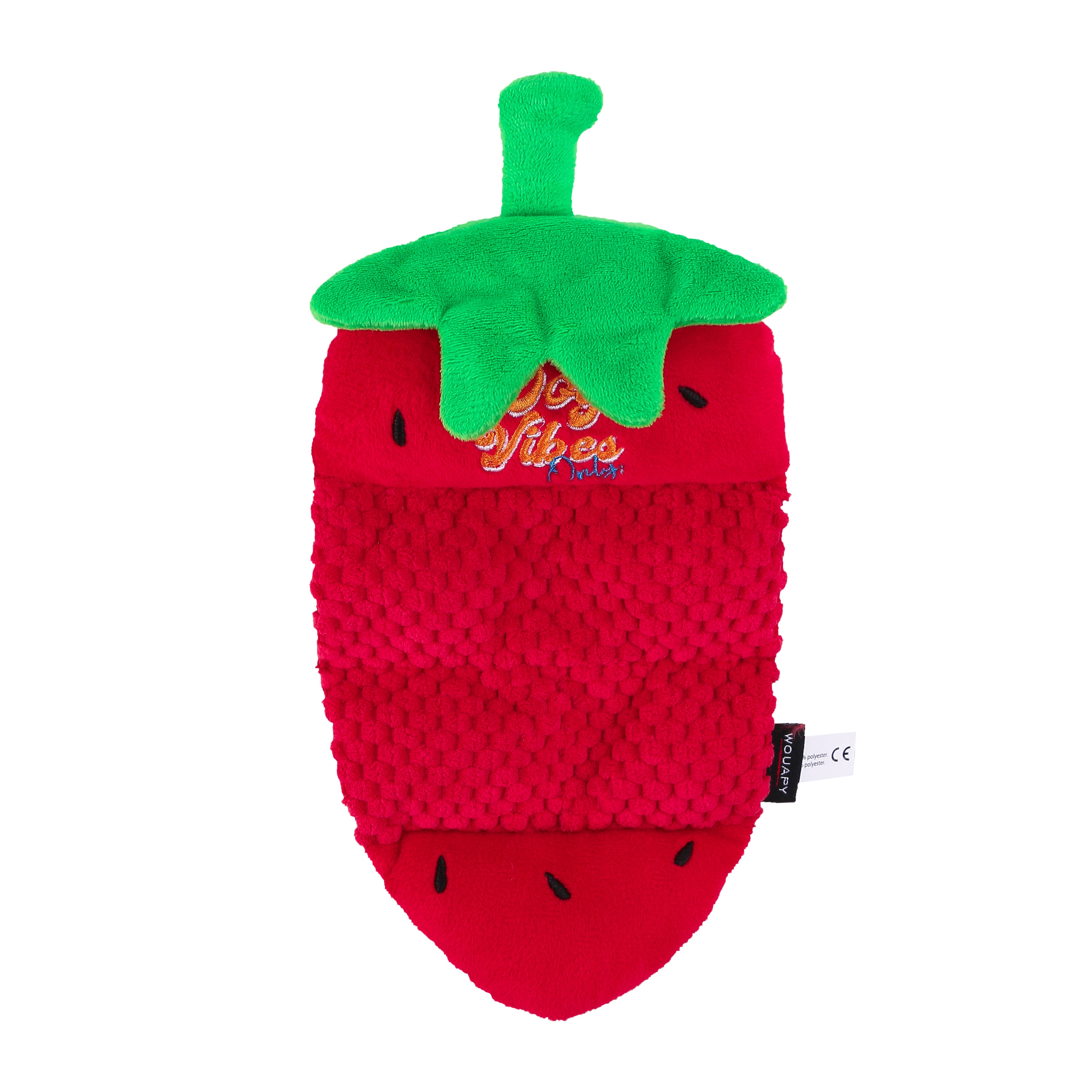 Peluche Plate Fraise 4 Squeakers Wouapy