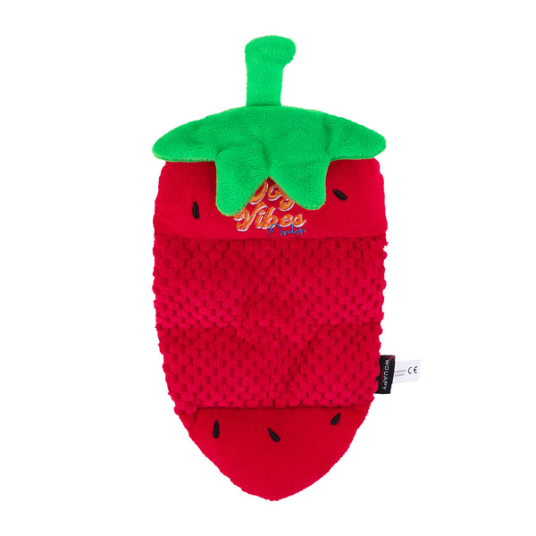 Peluche Plate Fraise 4 Squeakers Wouapy