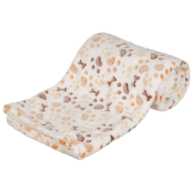 Couverture Jimmy Polaire Douce Blanc/Beige