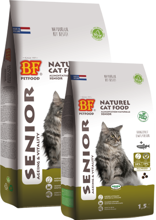 Croquettes Chat Senior BF PETFOOD en 1.5kg et 10kg