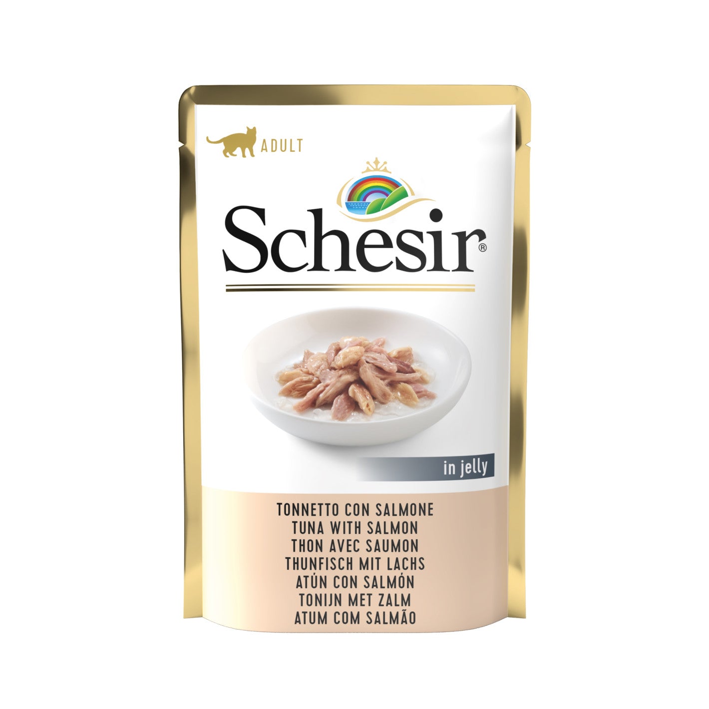 Sachet Thon et Saumon en Gelée Schesir pour Chat