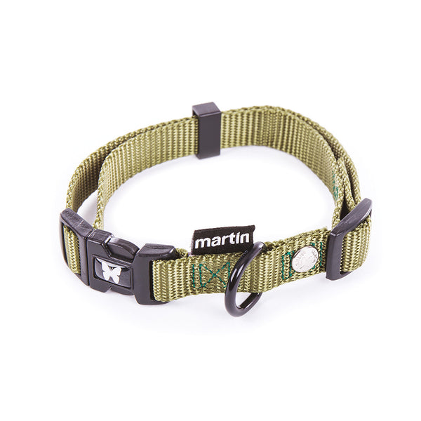 collier réglable kaki martin sellier