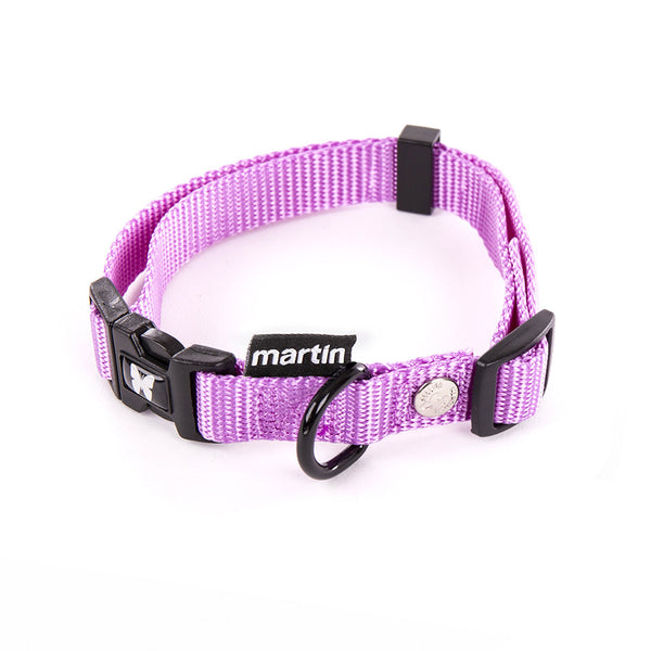 Collier Chien Nylon Reglable Parme Martin Sellier