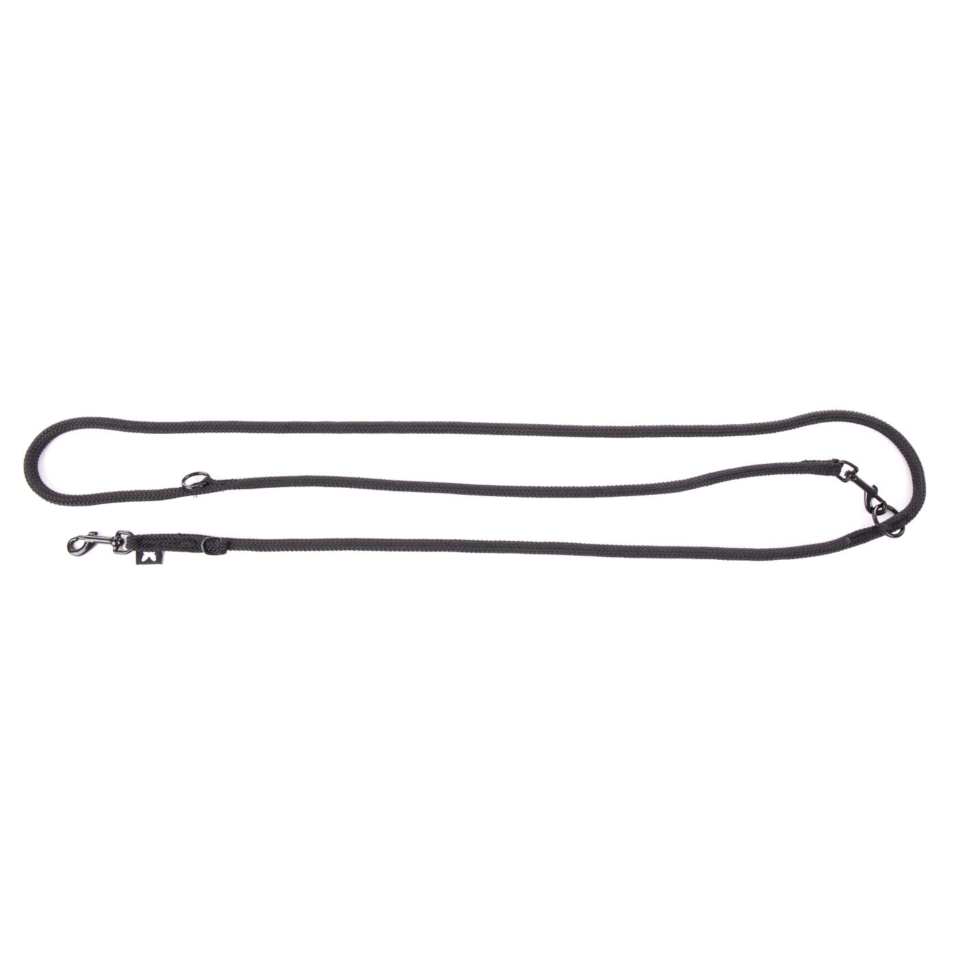 Laisse Nylon Ronde Multiposition noire