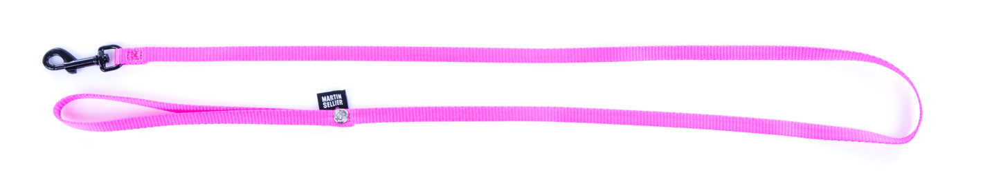 Laisse Nylon Très Fine martin sellier rose fluo