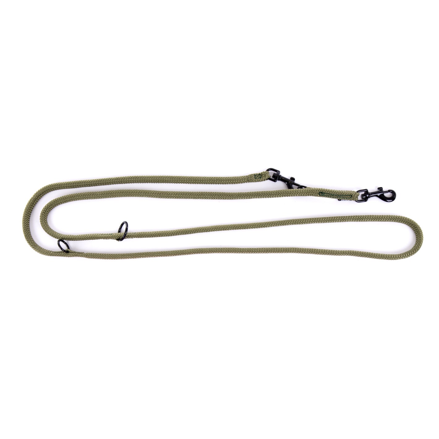 Laisse Nylon Ronde Multiposition kaki