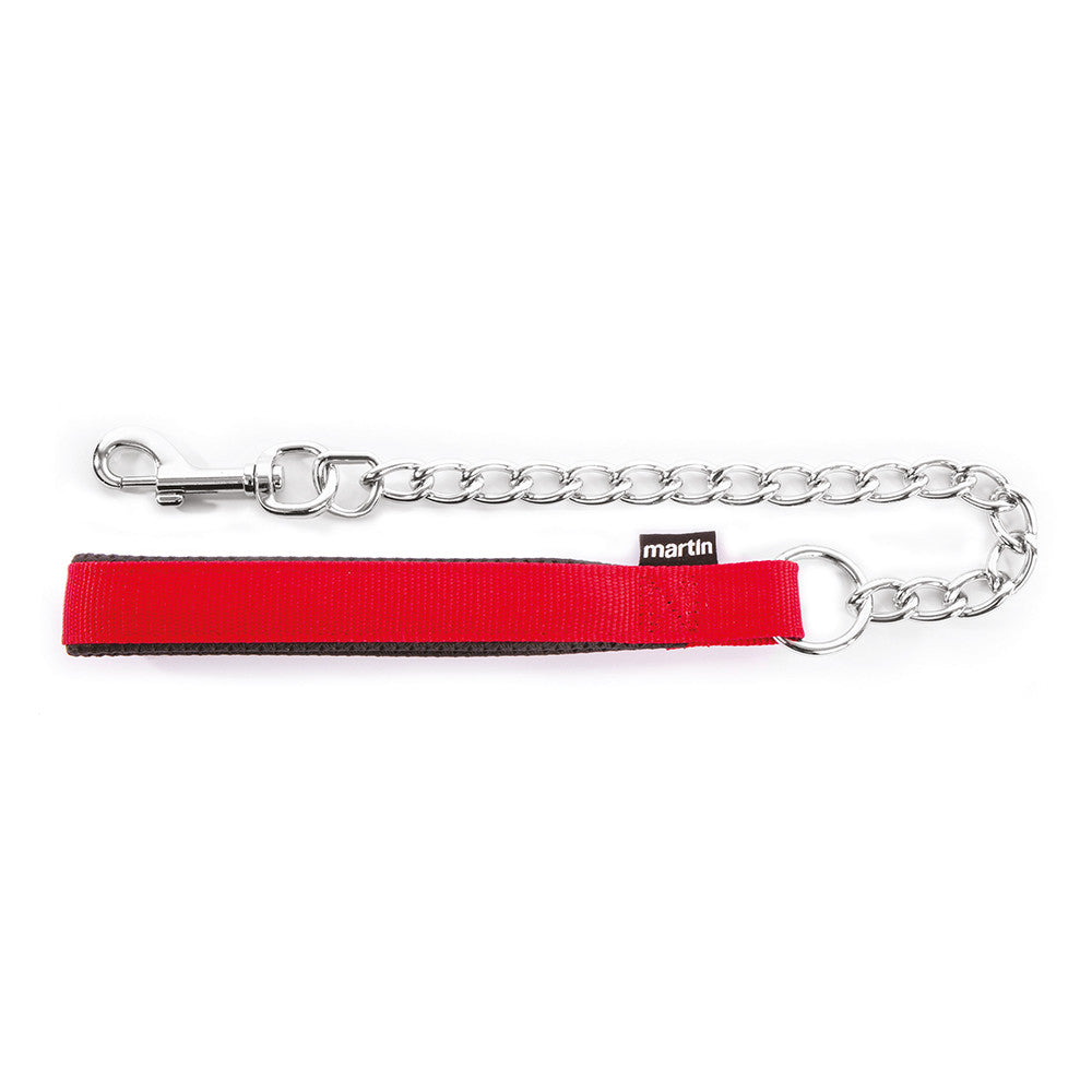 Laisse Chaine courte Martin Sellier Rouge