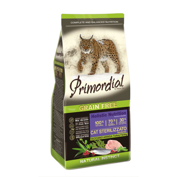 Croquettes Primordial Dinde et Hareng pour Chat Stérilisé