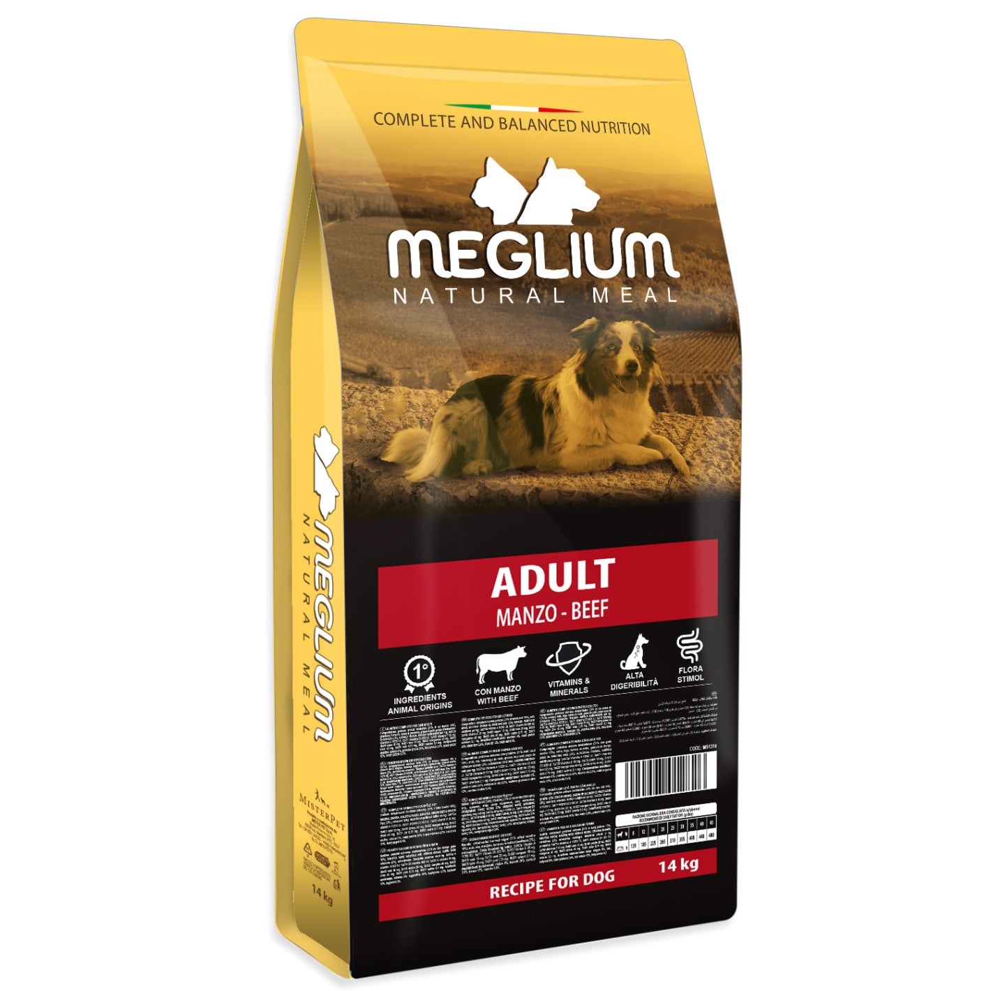 Croquettes Meglium Adult Boeuf pour chien