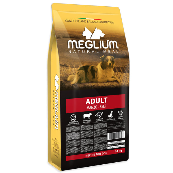Croquettes Meglium Adult Boeuf pour chien