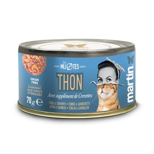 Mijoté Thon et Crevettes Chat 70g