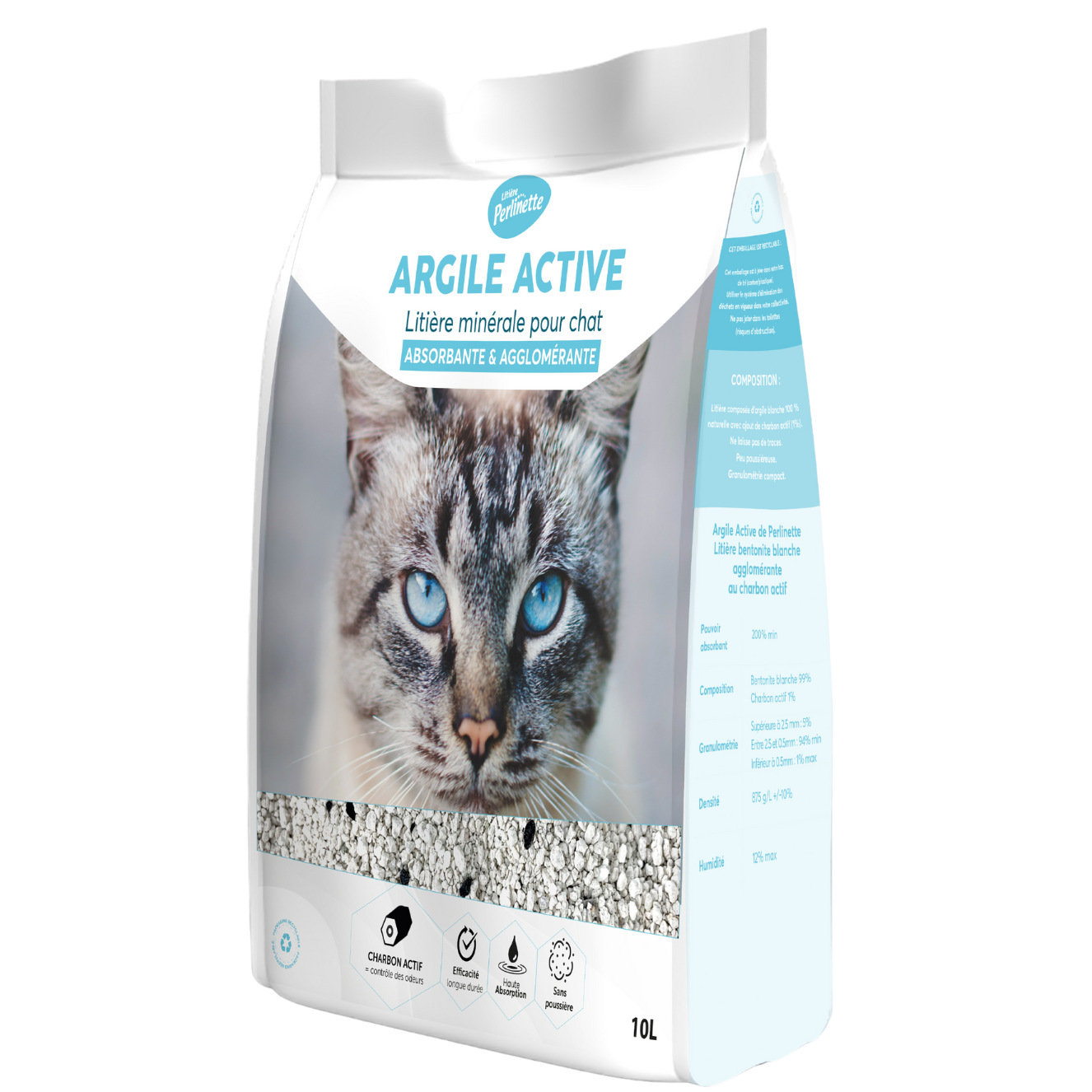 Litière Perlinette Argile Active 10L
