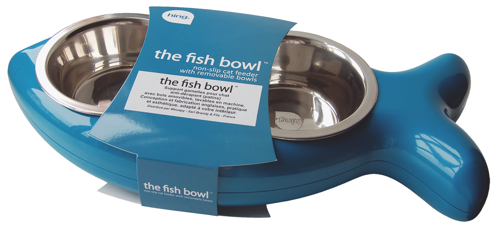 Gamelle Fish Bowl Turquoise Hing pour Chat