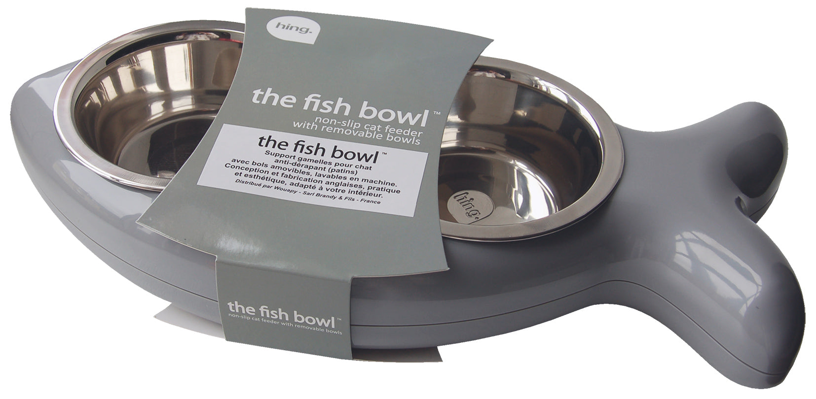 Gamelle Fish Bowl Gris Hing pour Chat