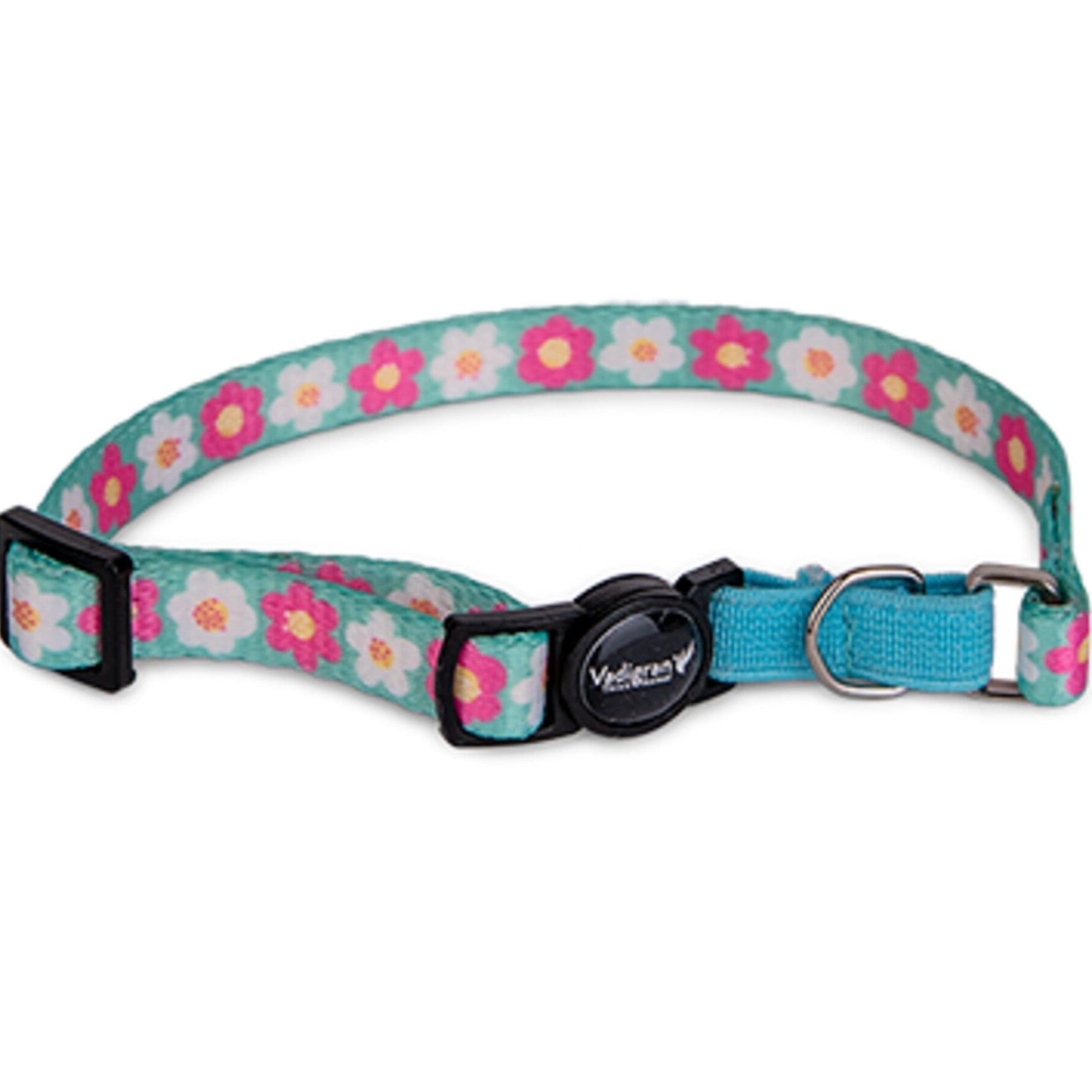 Collier pour Chat Fleurs Blanches et Roses