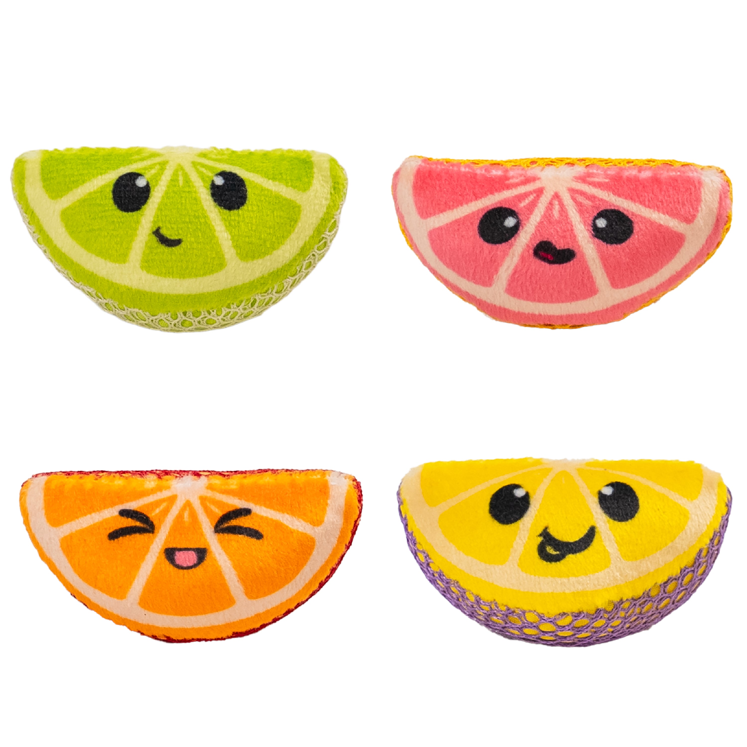 Fruits Wedge x 4 jouets pour chat imbibés d'herbe cataire Wouapy
