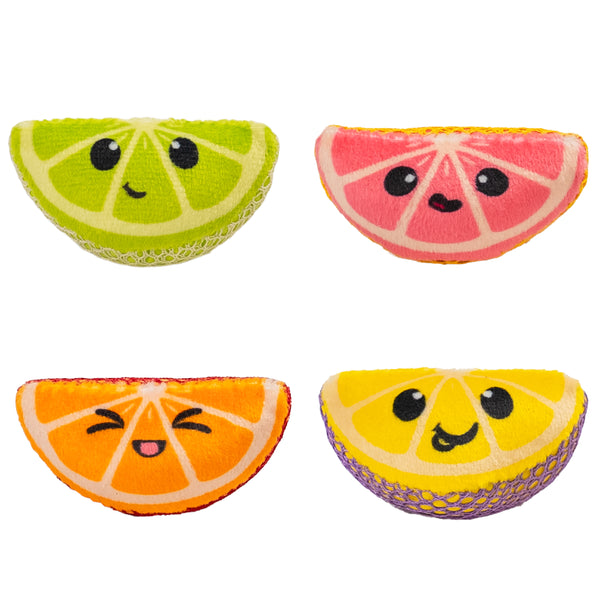 Fruits Wedge x 4 jouets pour chat imbibés d'herbe cataire Wouapy