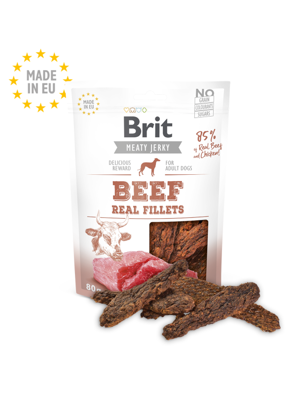 Sachet Friandises jerky au Boeuf de Brit pour chien