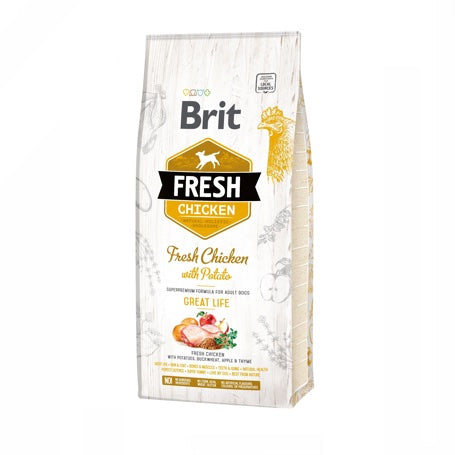 Croquettes au Poulet Frais Adulte Brit Fresh pour Chien