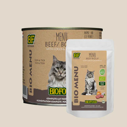 Menu Bio pour Chat au Boeuf de BF PETFOOD