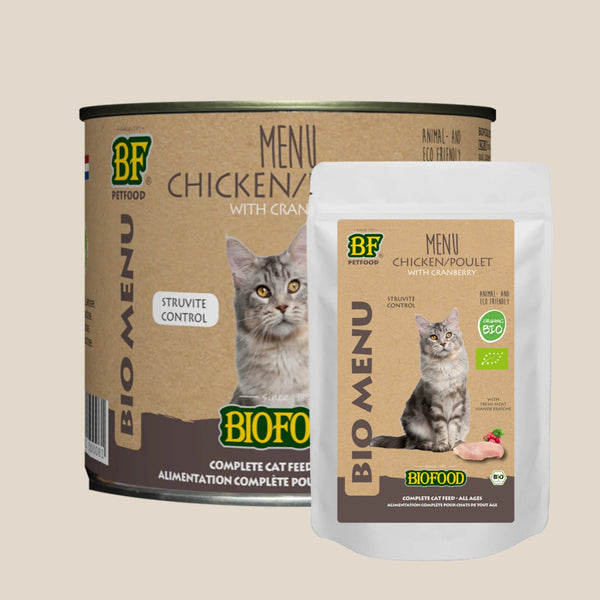 Menu Bio au Poulet pour chat de BF Petfood