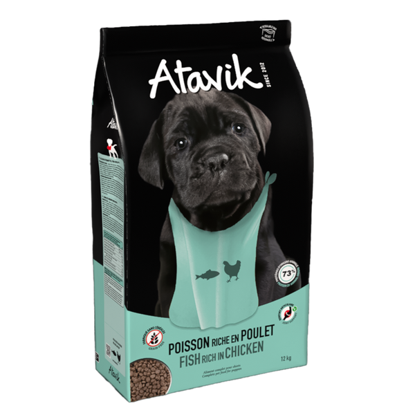 Croquettes Chiot au Poisson et au Poulet Atavik