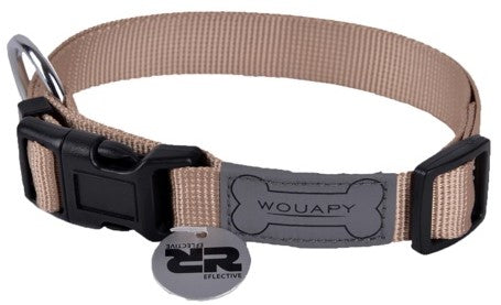 Collier nylon beige wouapy