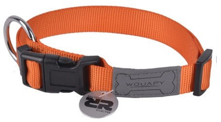 Collier nylon orange wouapy