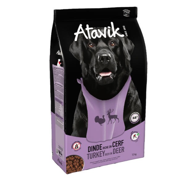 croquettes sans cereales dinde cerf atavik