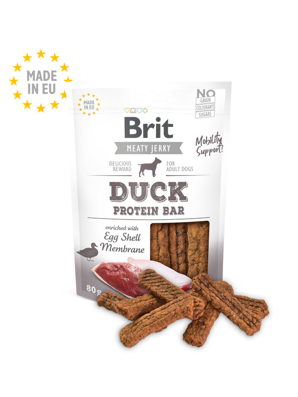 Friandise Jerky Barre Proteinée au Canard  Brit pour Chien