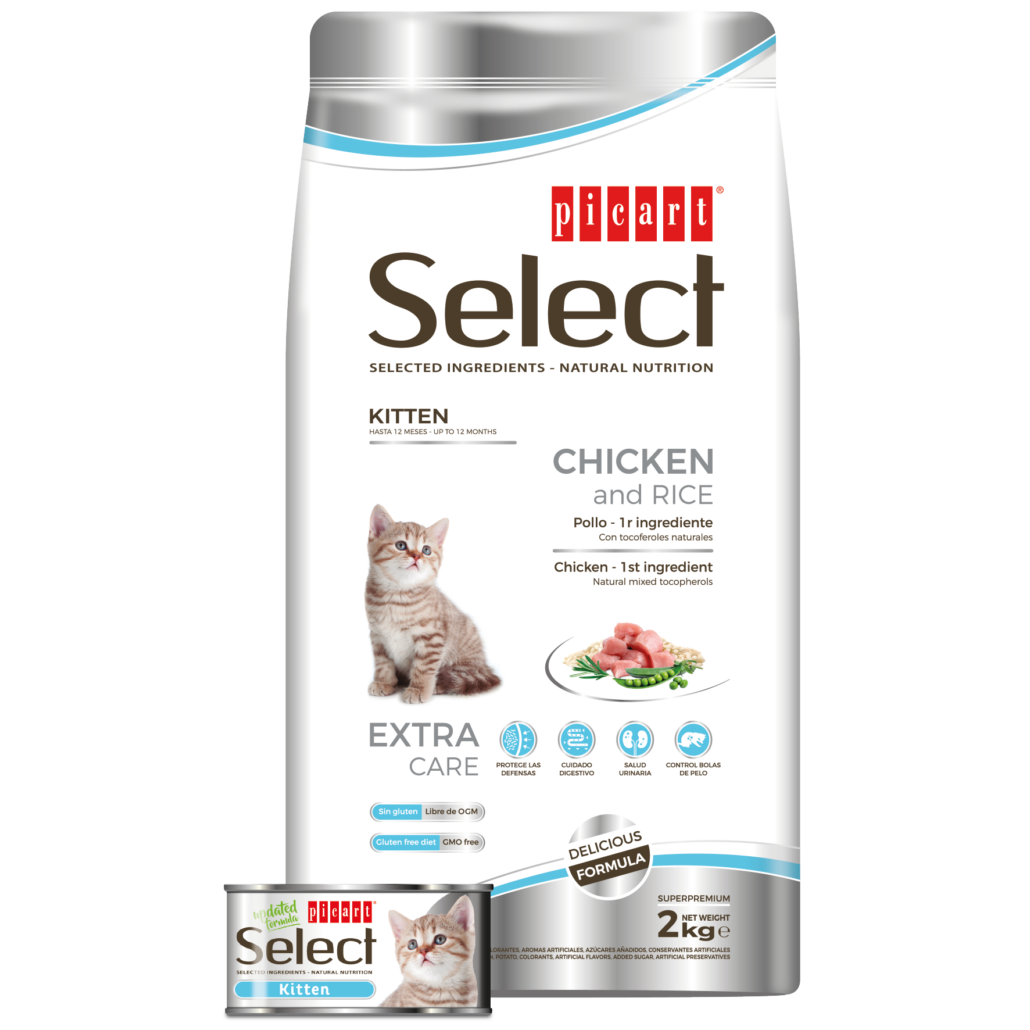 Croquettes Select Kitten Poulet et Riz Picart