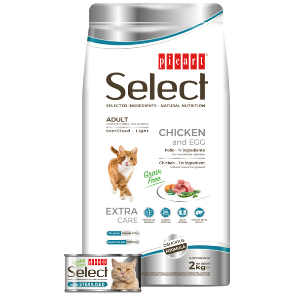 Croquettes Select Chat Stérilisé Sans Céréales Picart