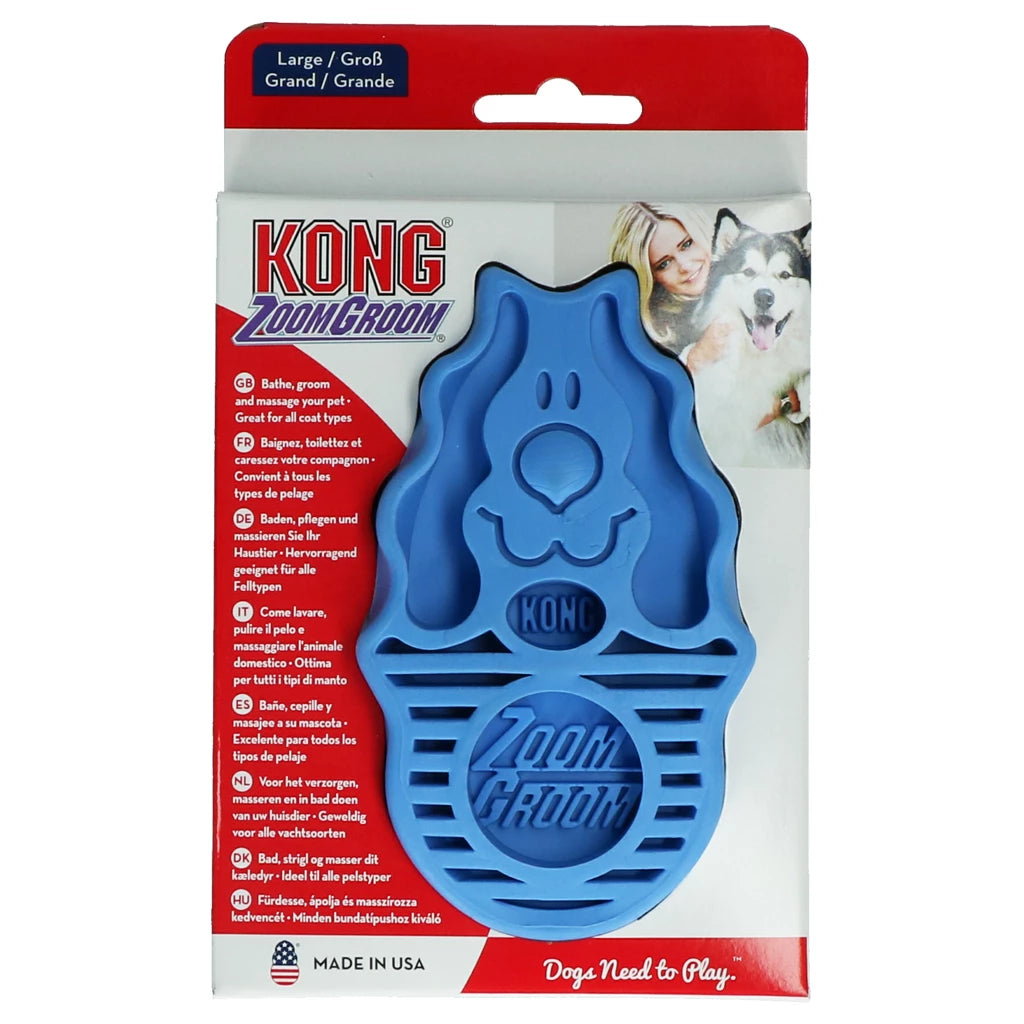 Brosse de Massage KONG® Zoom Groom Chien