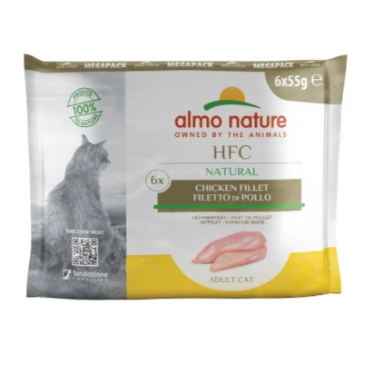 6x55g Hfc Filet de Poulet Almo Nature pour Chat